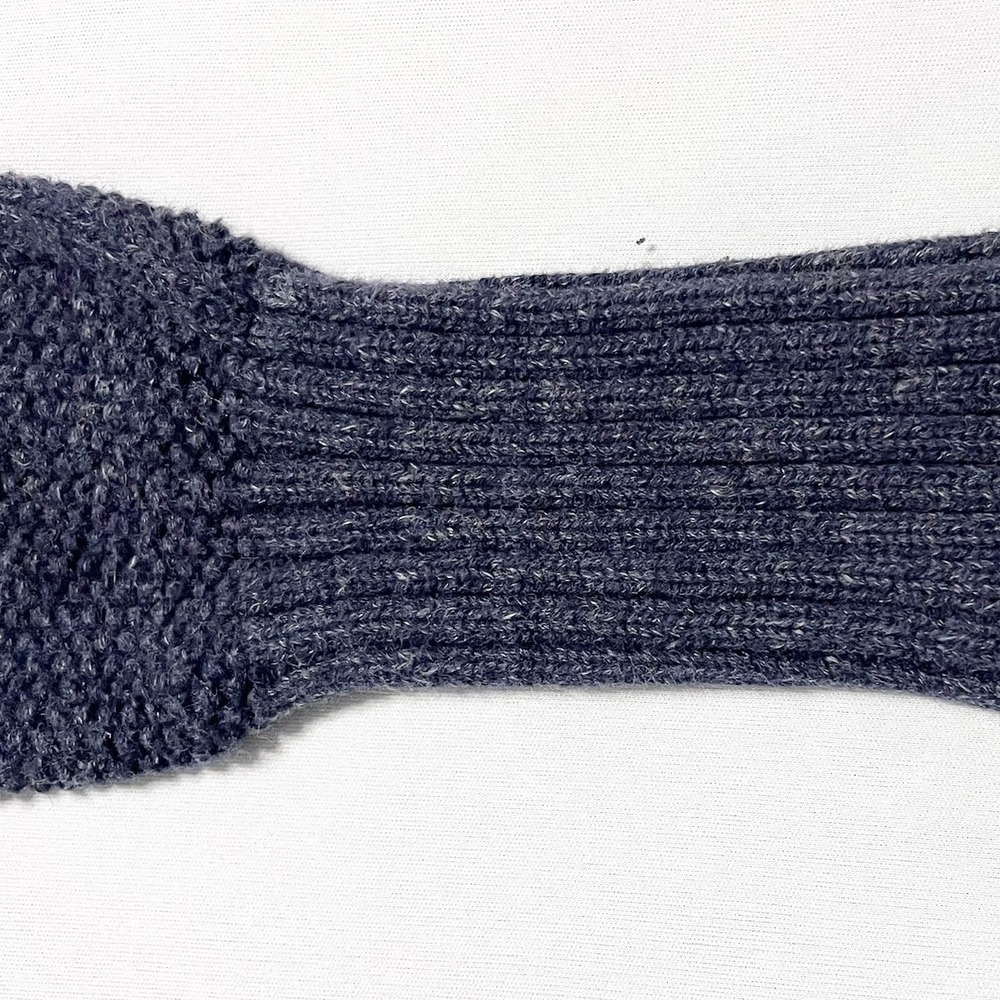 Crippen Womens‎ Navy Blue V Neck 100% Cotton Long Sleeve Textured Knit Sweater M - Picture 3 of 8